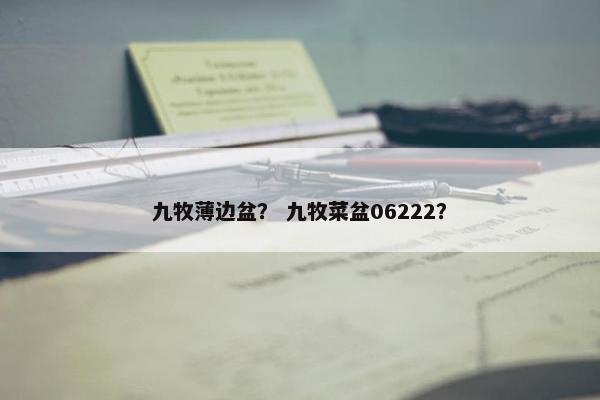 九牧薄边盆？ 九牧菜盆06222？