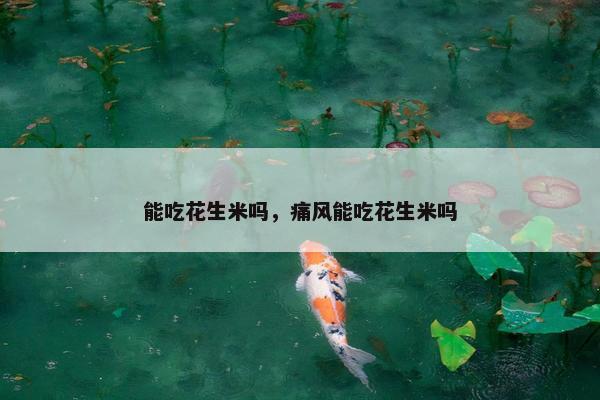 能吃花生米吗，痛风能吃花生米吗
