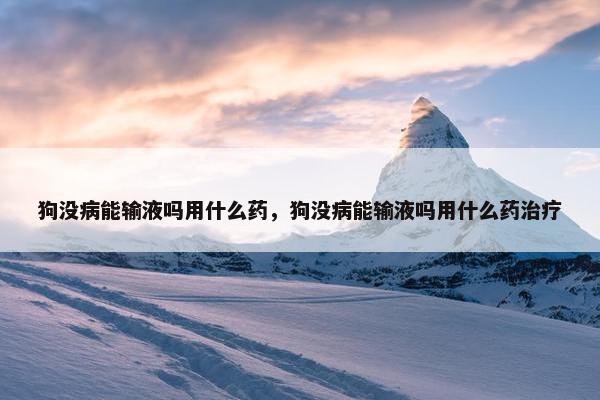 狗没病能输液吗用什么药，狗没病能输液吗用什么药治疗
