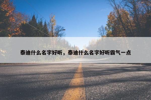 泰迪什么名字好听，泰迪什么名字好听霸气一点