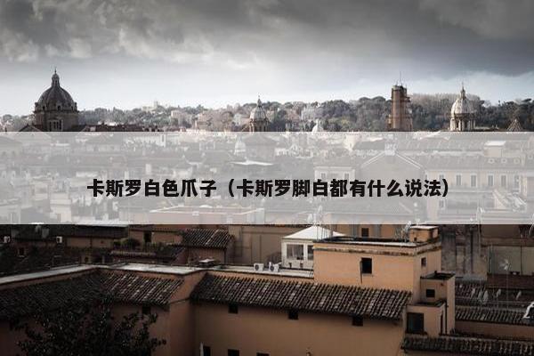 卡斯罗白色爪子（卡斯罗脚白都有什么说法）