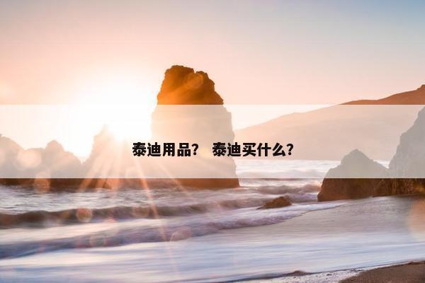 泰迪用品？ 泰迪买什么？