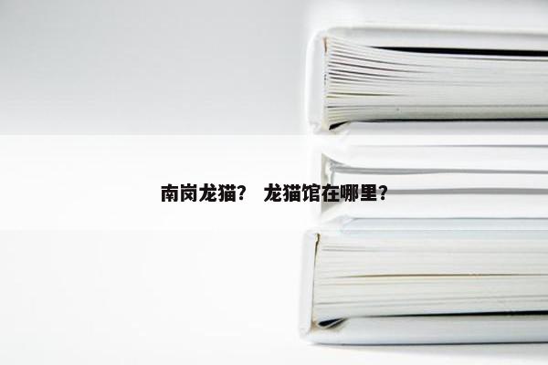 南岗龙猫？ 龙猫馆在哪里？
