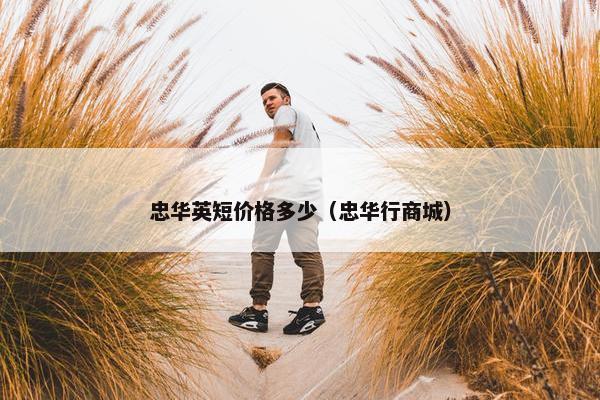 忠华英短价格多少（忠华行商城）