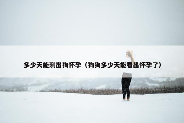 多少天能测出狗怀孕（狗狗多少天能看出怀孕了）