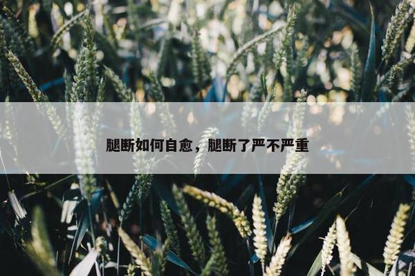 腿断如何自愈，腿断了严不严重