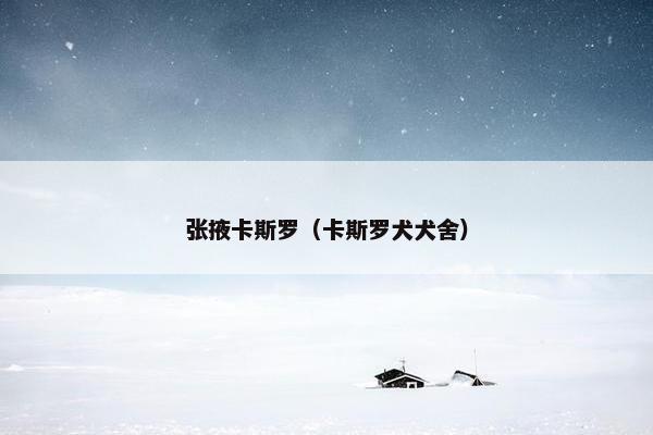 张掖卡斯罗（卡斯罗犬犬舍）