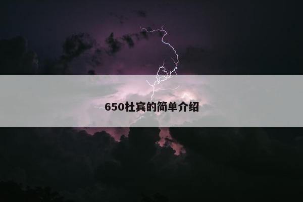 650杜宾的简单介绍