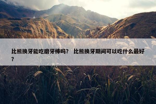 比熊换牙能吃磨牙棒吗？ 比熊换牙期间可以吃什么最好？
