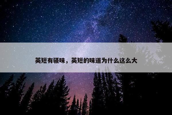 英短有骚味，英短的味道为什么这么大