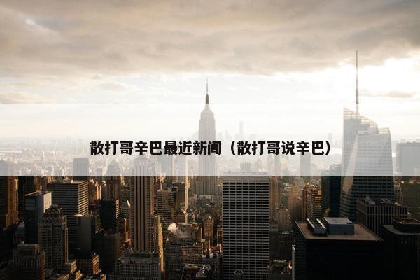 散打哥辛巴最近新闻（散打哥说辛巴）
