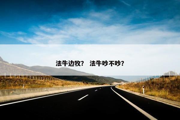 法牛边牧？ 法牛吵不吵？