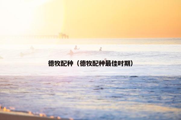 德牧配种（德牧配种最佳时期）