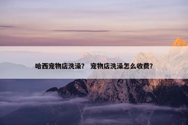 哈西宠物店洗澡？ 宠物店洗澡怎么收费？