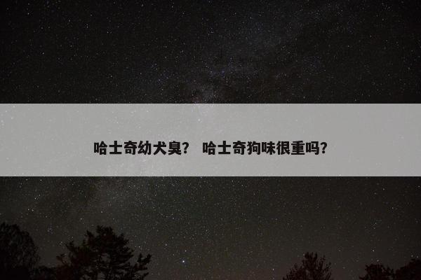 哈士奇幼犬臭？ 哈士奇狗味很重吗？