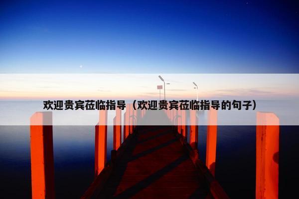 欢迎贵宾莅临指导（欢迎贵宾莅临指导的句子）