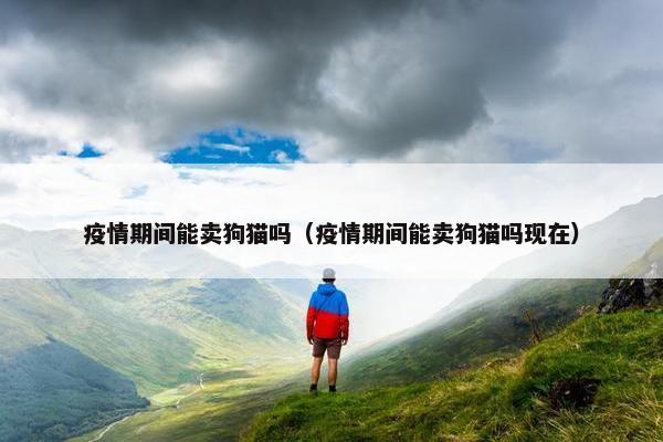 疫情期间能卖狗猫吗（疫情期间能卖狗猫吗现在）