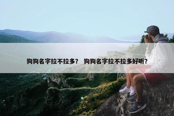 狗狗名字拉不拉多？ 狗狗名字拉不拉多好听？