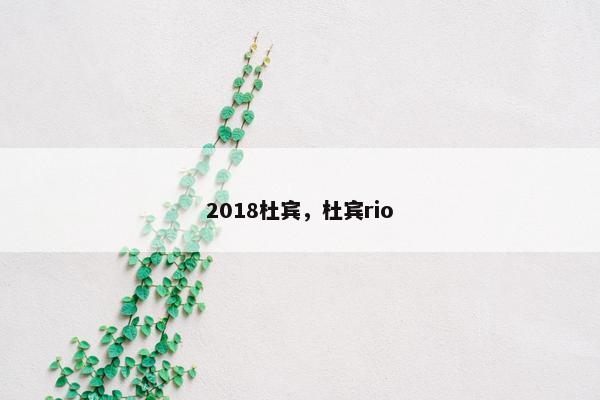 2018杜宾，杜宾rio
