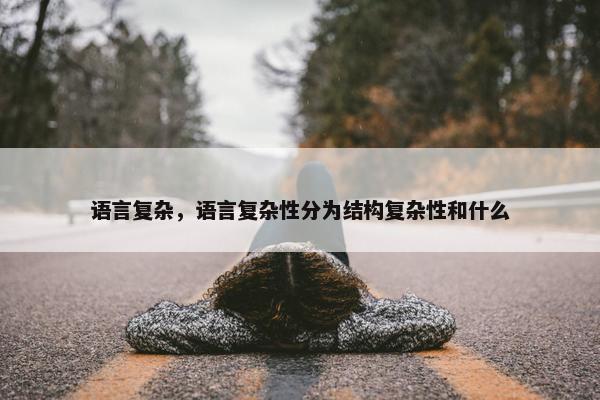 语言复杂，语言复杂性分为结构复杂性和什么