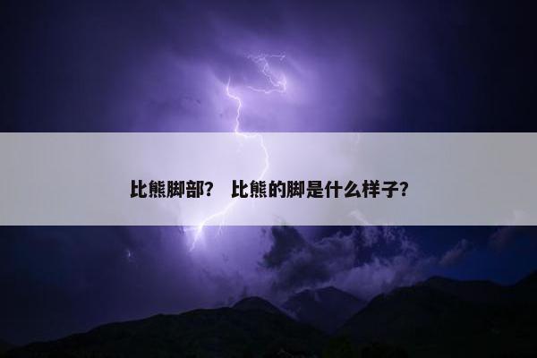 比熊脚部？ 比熊的脚是什么样子？