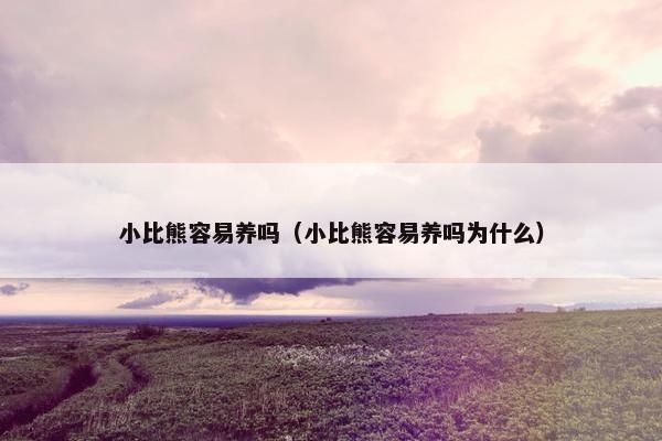 小比熊容易养吗(小比熊容易养吗为什么) 小比熊容易养吗(小比熊容易养吗为什么)