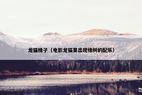 龙猫橡子（电影龙猫里出现橡树的配乐）