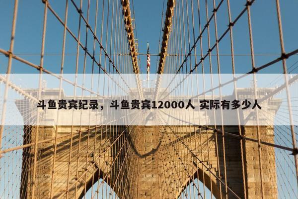斗鱼贵宾纪录，斗鱼贵宾12000人 实际有多少人