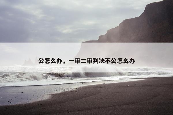公怎么办,一审二审判决不公怎么办 公怎么办,一审二审判决不公怎么办