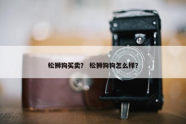 松狮狗买卖？ 松狮狗狗怎么样？