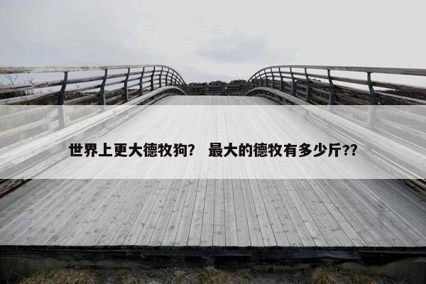 世界上更大德牧狗？ 最大的德牧有多少斤?？