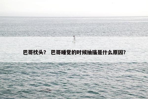 巴哥枕头？ 巴哥睡觉的时候抽搐是什么原因？