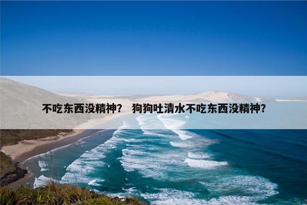 不吃东西没精神？ 狗狗吐清水不吃东西没精神？