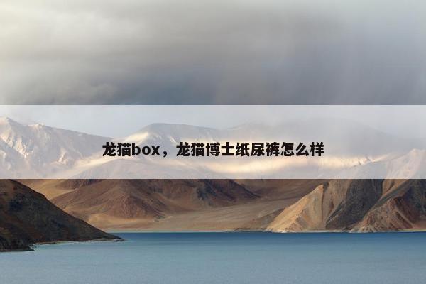 龙猫box，龙猫博士纸尿裤怎么样