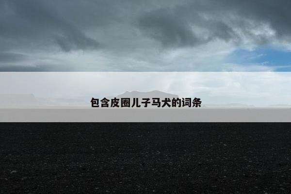 包含皮圈儿子马犬的词条