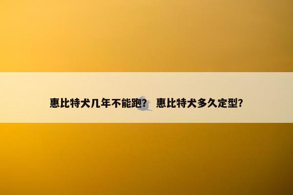 惠比特犬几年不能跑？ 惠比特犬多久定型？
