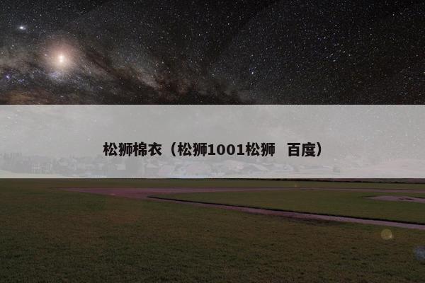松狮棉衣（松狮1001松狮  百度）