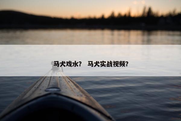 马犬戏水？ 马犬实战视频？
